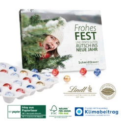 Tisch-Adventskalender Lindt Kugeln "Gourmet Edition" - Organic