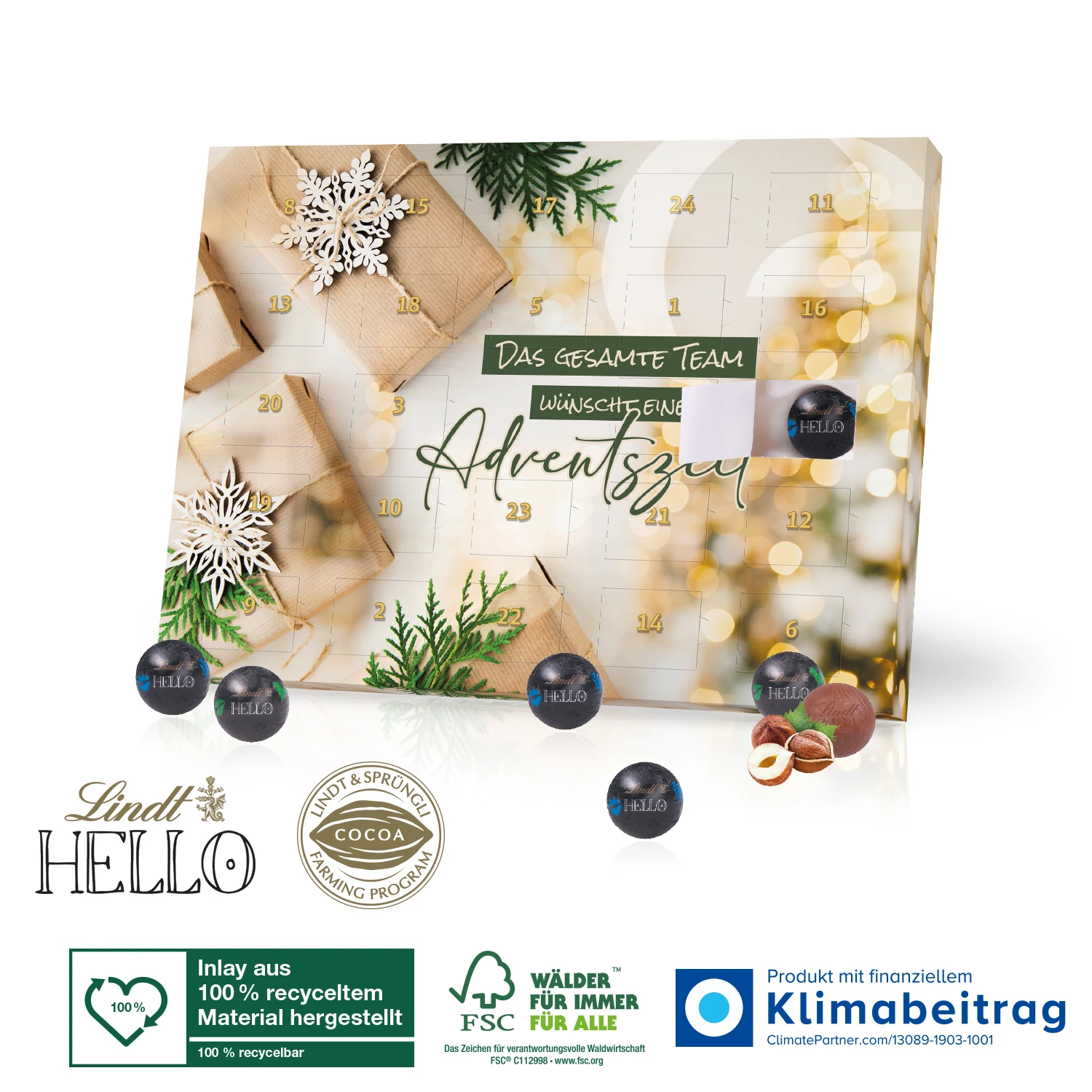 Tisch-Adventskalender Lindt „HELLO“