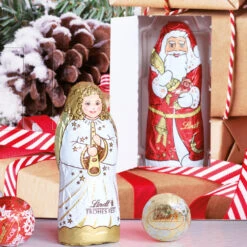 Wand-Adventskalender Lindt Weihnachtsmann & Engel -KleineGeschen Geschaft 95382 Wand Adventskalender Lindt Gourmet Edition 3 W 39880