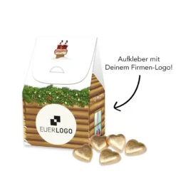 Auf Sie Kann Man Bauen - Christmas 9 Auf Sie Kann Man Bauen - Christmas -KleineGeschen Geschaft 95435 Haus Minis Lindt Herzen Rueckseite dein logo 40412