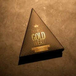 Du Bist Gold Wert – Lindt Pyramide - Xmas -KleineGeschen Geschaft Du bist Gold wert Pyramide 8 72077