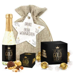 Weihnachts-Set "Sie Sind Gold Wert"