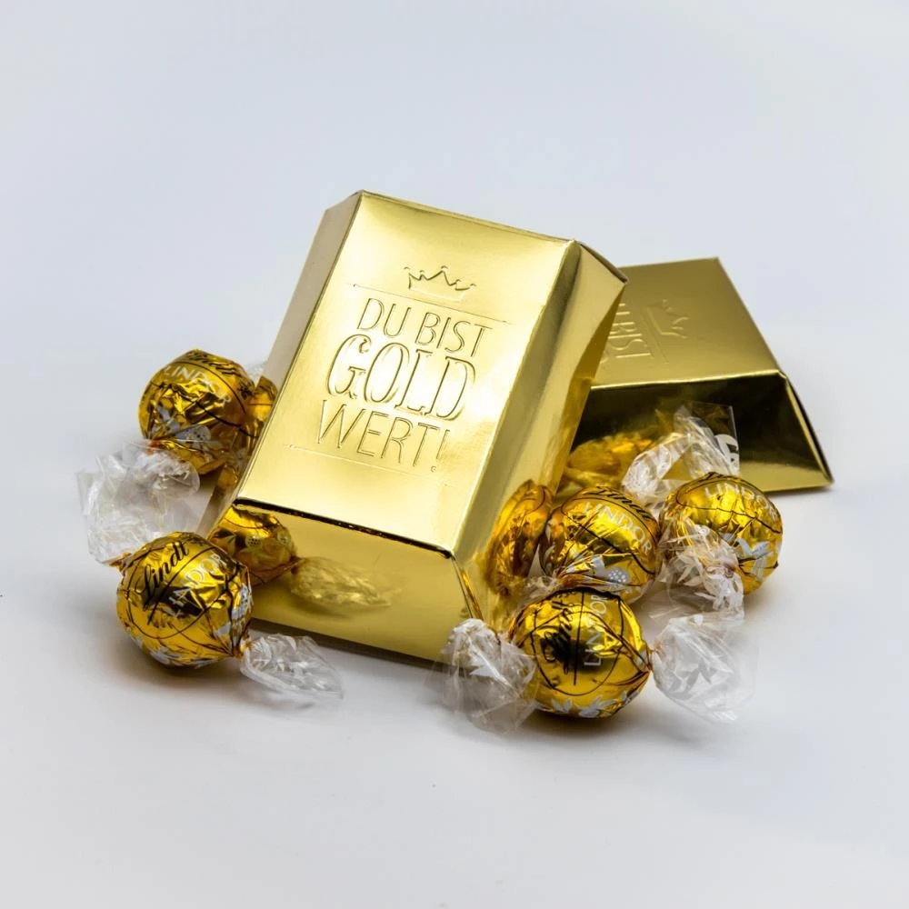 Du Bist Gold Wert Goldbarren XL - Lindor 2 Du Bist Gold Wert Goldbarren XL - Lindor – Bild 2
