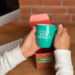 Weihnachtstasse "Fröhliche Weihnachten" -KleineGeschen Geschaft WP12993 Weihnachtstasse Frohliche Weihnachten 1 81461