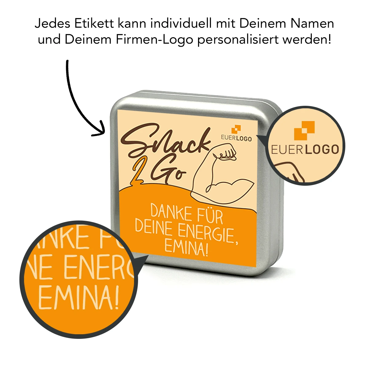 Geschenkdose "Danke Für Deine Energie!" - Snack2Go 2 Geschenkdose "Danke Für Deine Energie!" - Snack2Go – Bild 2