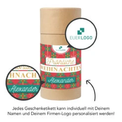 Präsenthülse "Fröhliche Weihnachten" - Lindt 5 Präsenthülse "Fröhliche Weihnachten" - Lindt -KleineGeschen Geschaft montage naturhuelse 5 froehliche weihnachten LUPE 93491